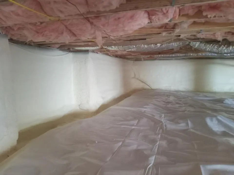 Crawl space encapsulation with closed-cell spray foam for Spray Foam Roofing in Howard